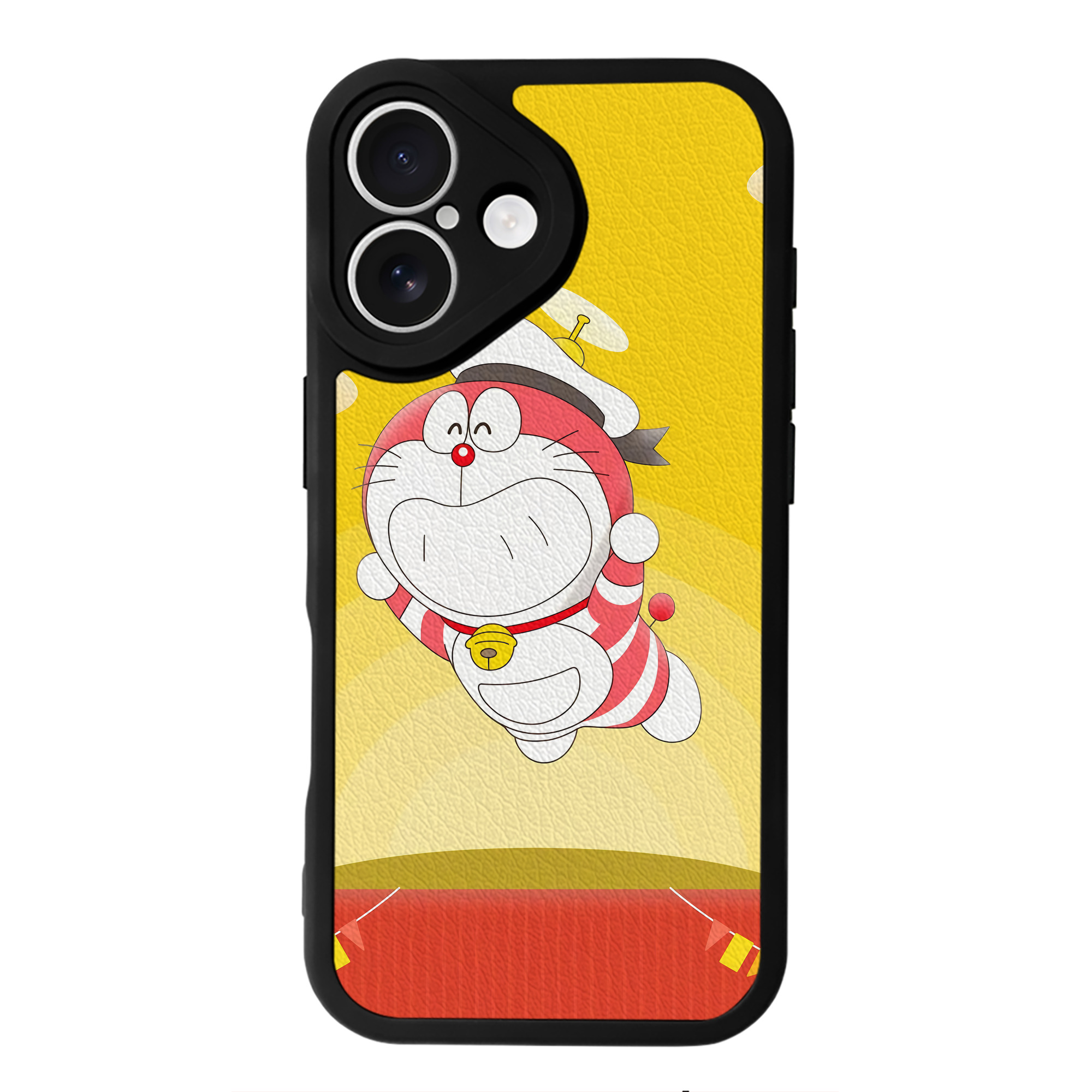 （画像用） ドラえもん Doraemon 【iPhone 16シリーズ対応】シリコンスマホケース（レザー調） 材質：シリコン